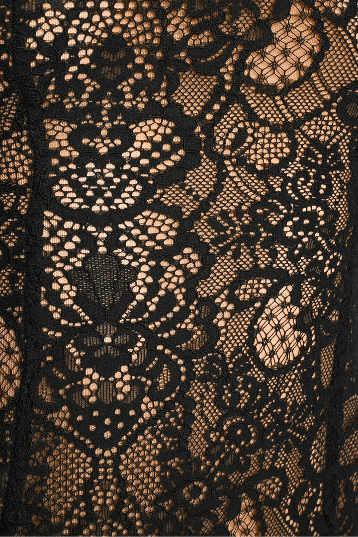 Jonathan Simkhai Size 0 Mixed Lace Mockneck Mini Dress