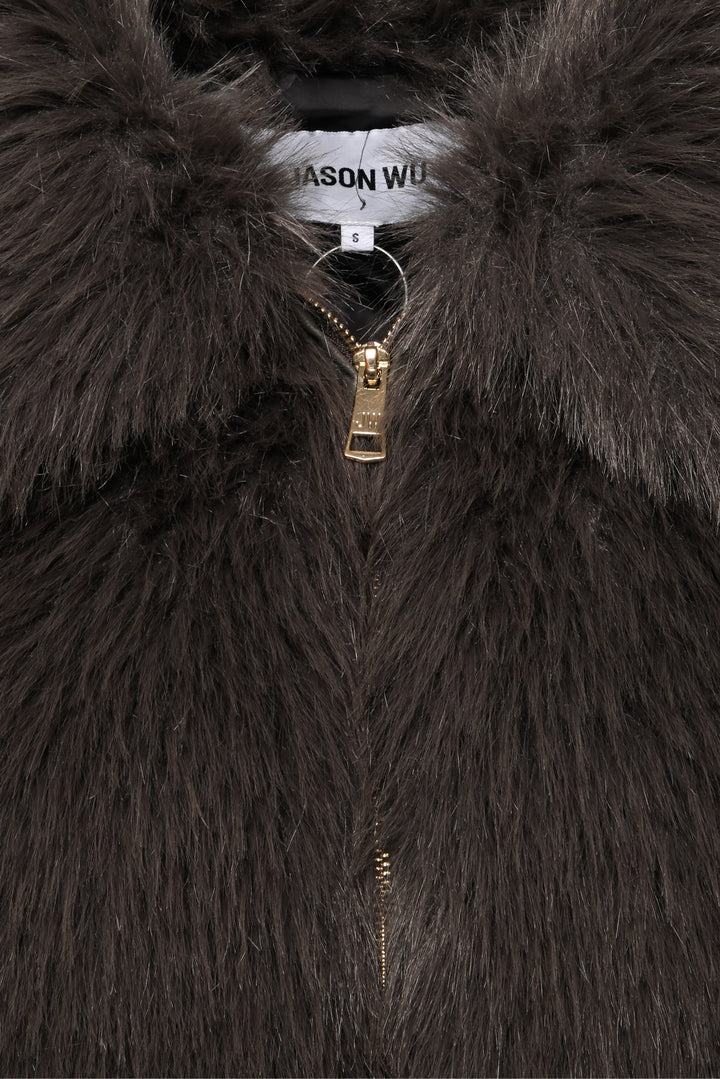 Jason Wu Size S Faux Fur Cropped Jacket