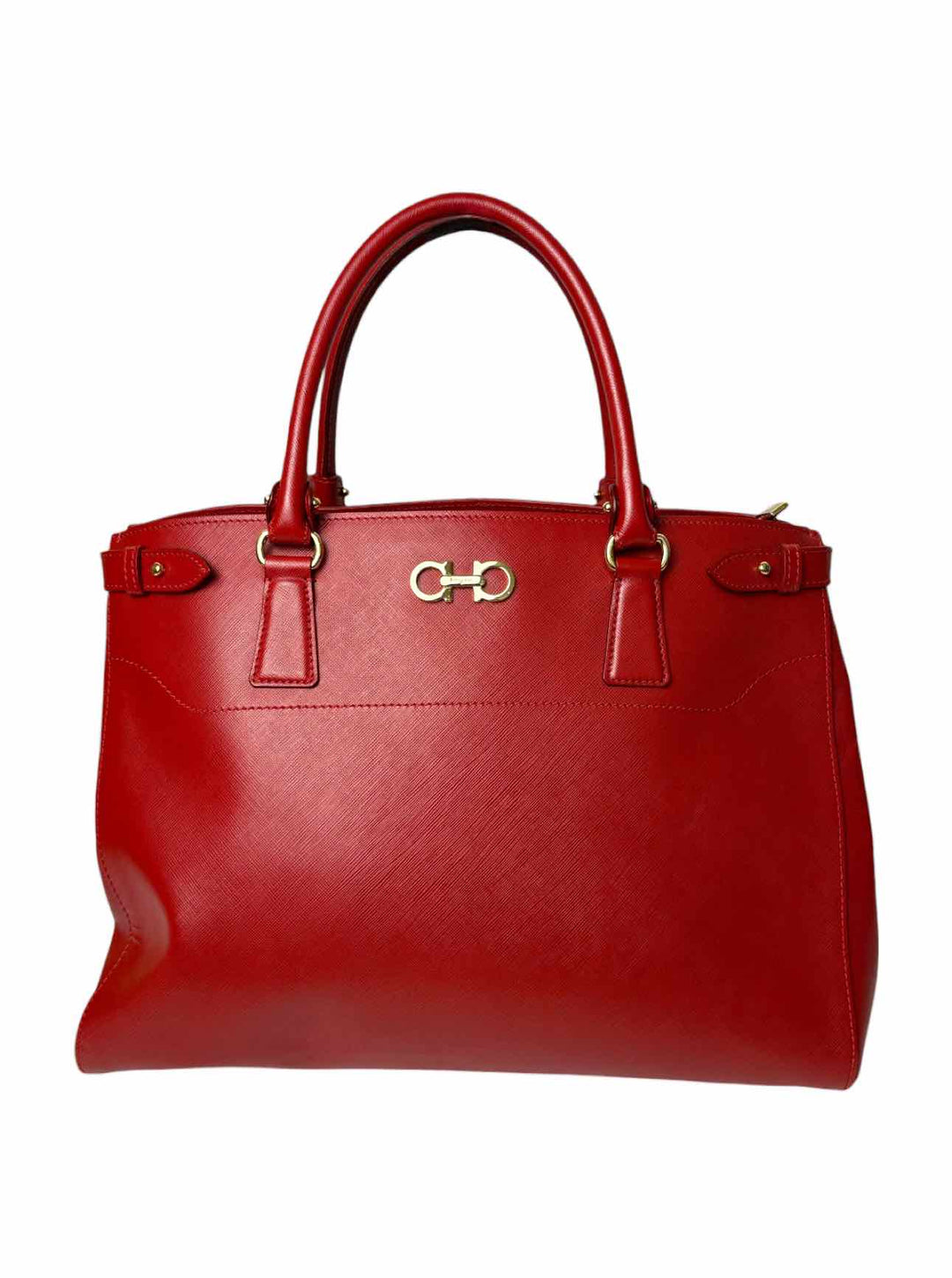 Ferragamo Gancini Red Leather Purse