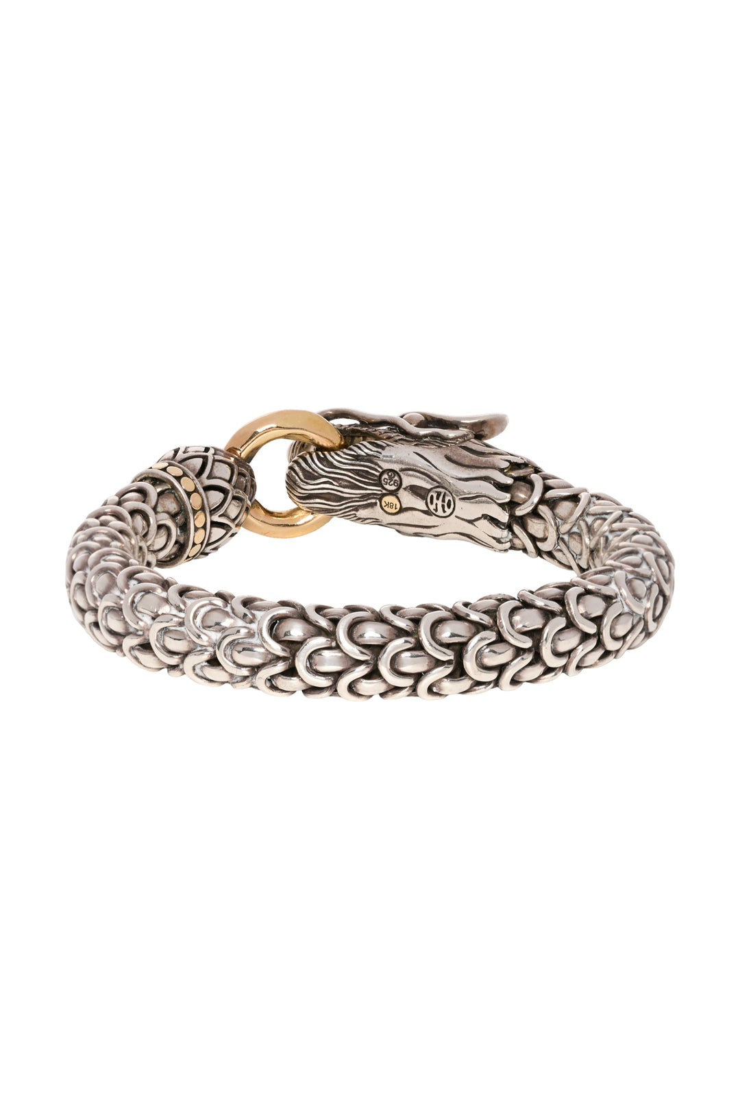 John Hardy 18K Yellow Gold & Silver Naga Heritage Two-Tone Dragon Bracelet