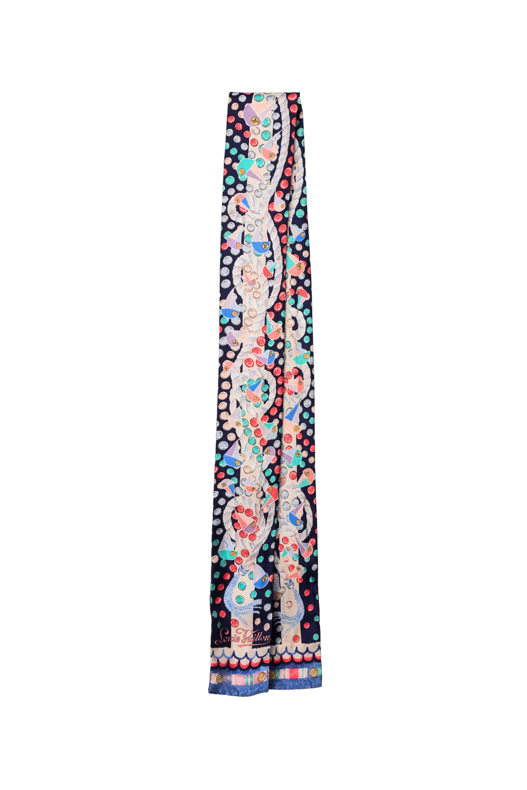 Louis Vuitton Rope Pattern Twilly Scarf