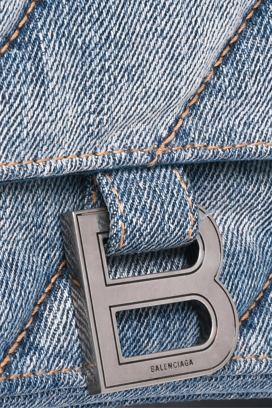 Balenciaga Crush Medium Denim Shoulder Bag