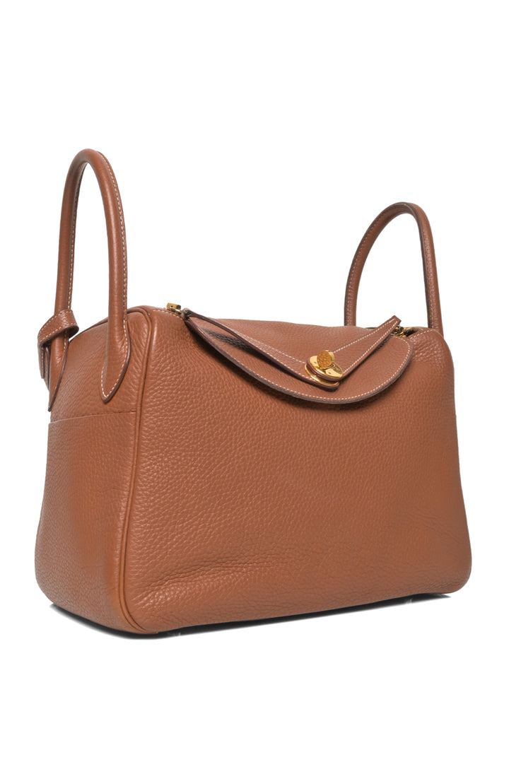 Hermes 2017 Gold Taurillon Clemence Lindy 30