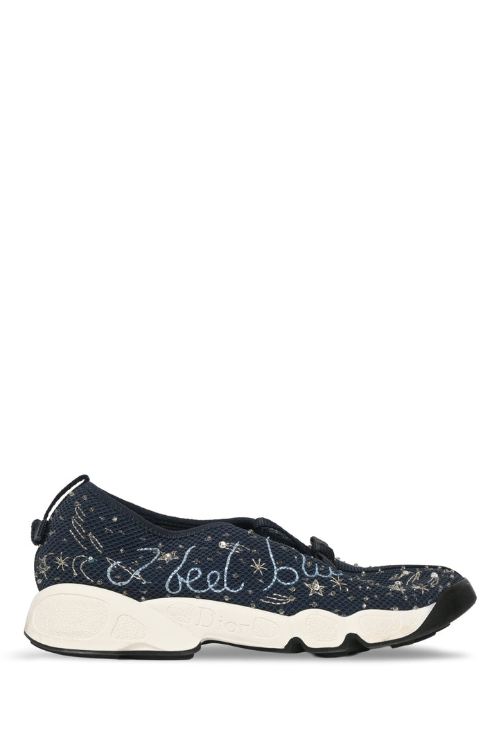 Dior Size 35 'I Feel Blue' Fusion Slip On Sneaker