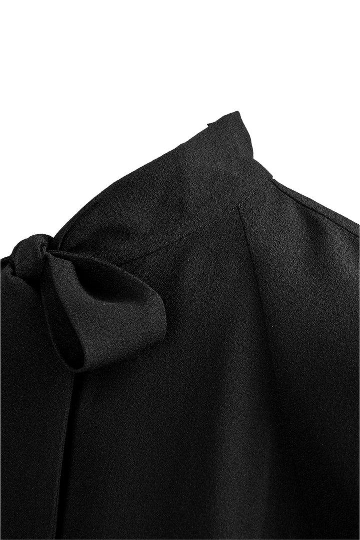 Prada Size 42 2017 Neck Tie Short Sleeve Tops