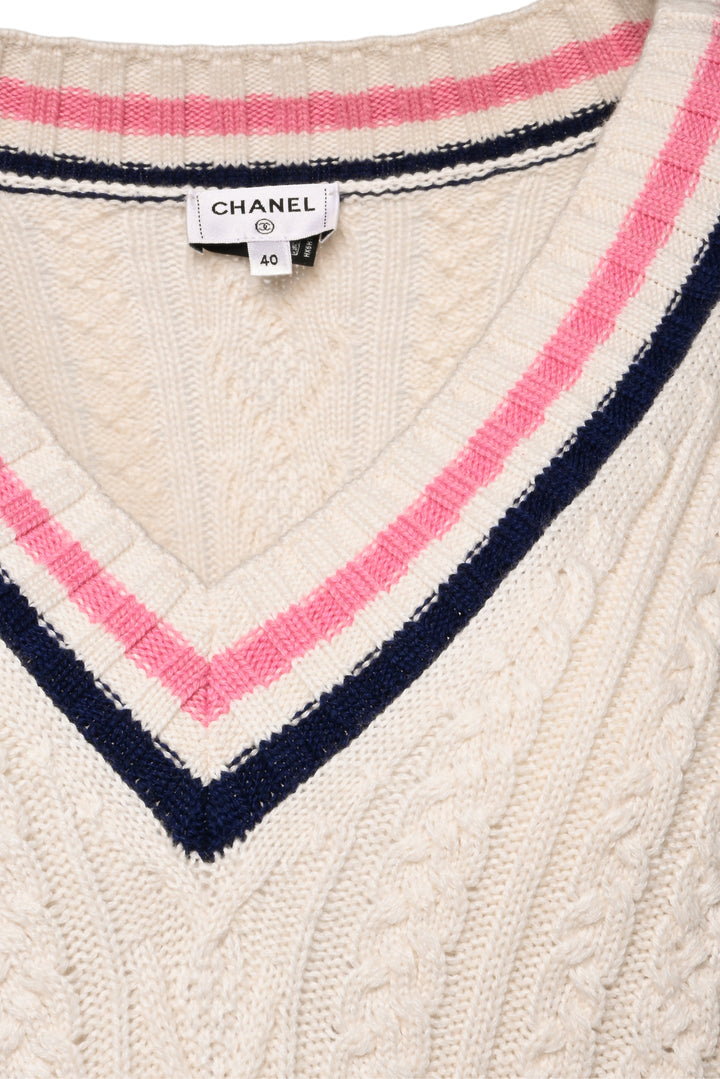Chanel Size 40 2023 CC Cashmere Blend Tenis Dress