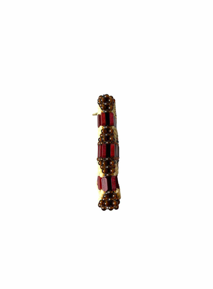 Vivienne Westwood The Bianca  Made in Kenya Collection Wood Beaded Clutch