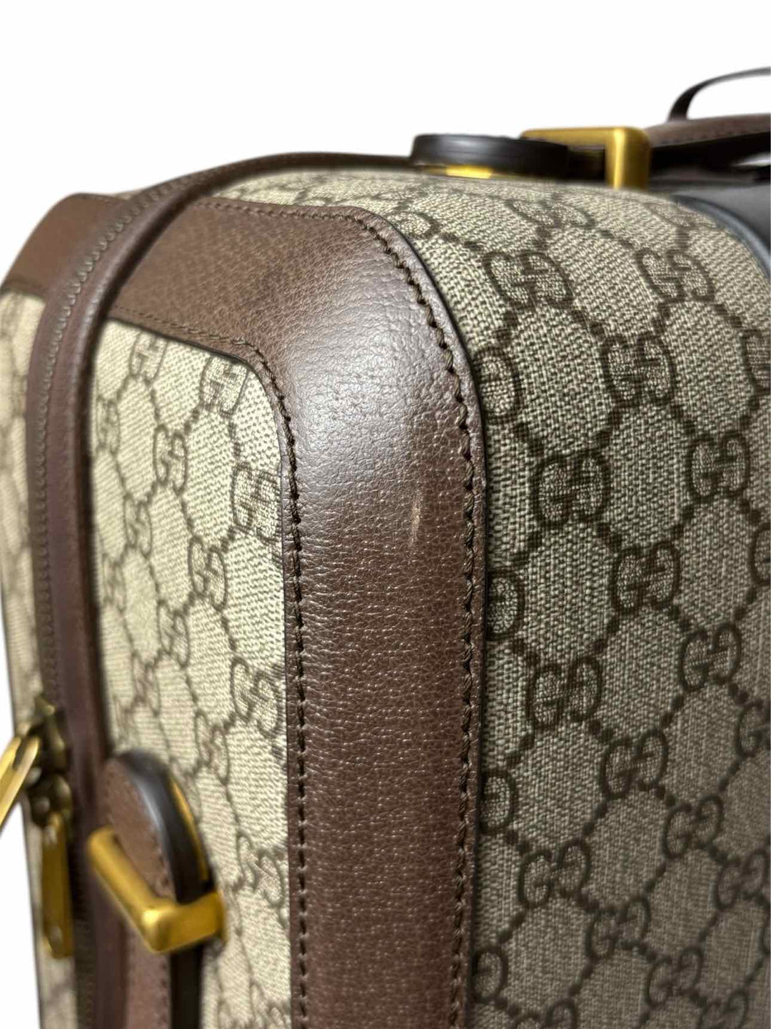 Gucci GG Supreme Web Carry On Rolling Travel Bag Luggage