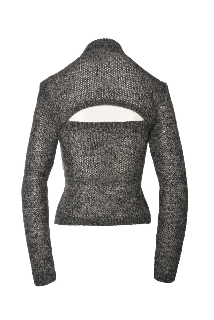 Dolce & Gabbana Size 42 Knit Turtleneck Long Sleeve Shrug w/ Knit Tube Top