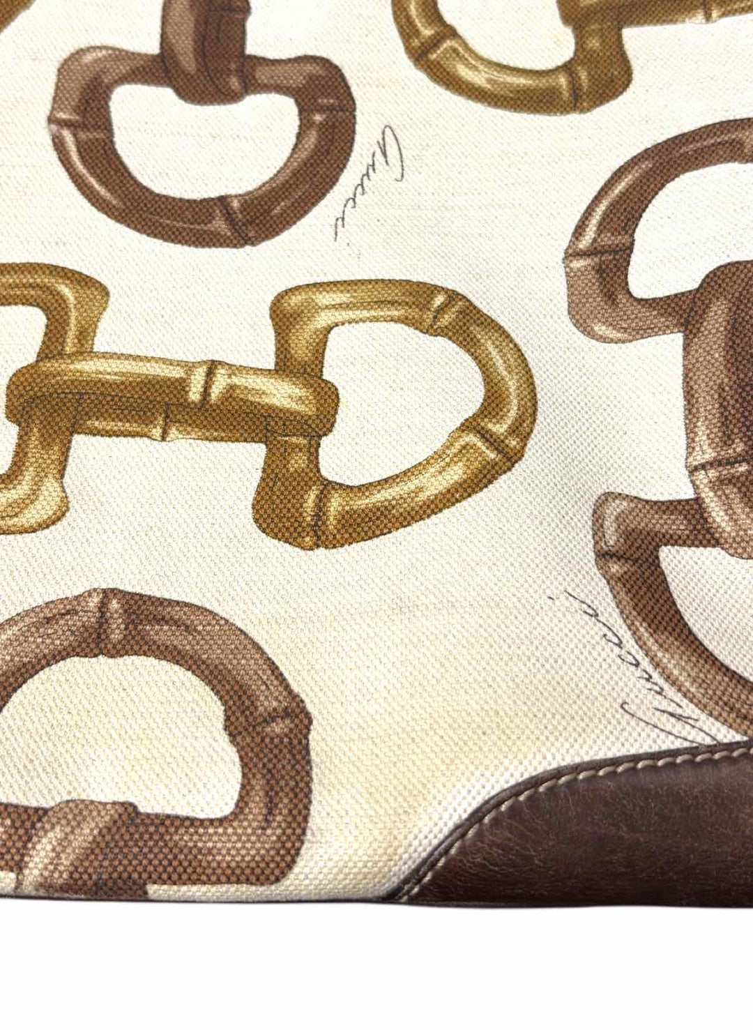 Gucci Horsebit Printed Canvas Tote Purse