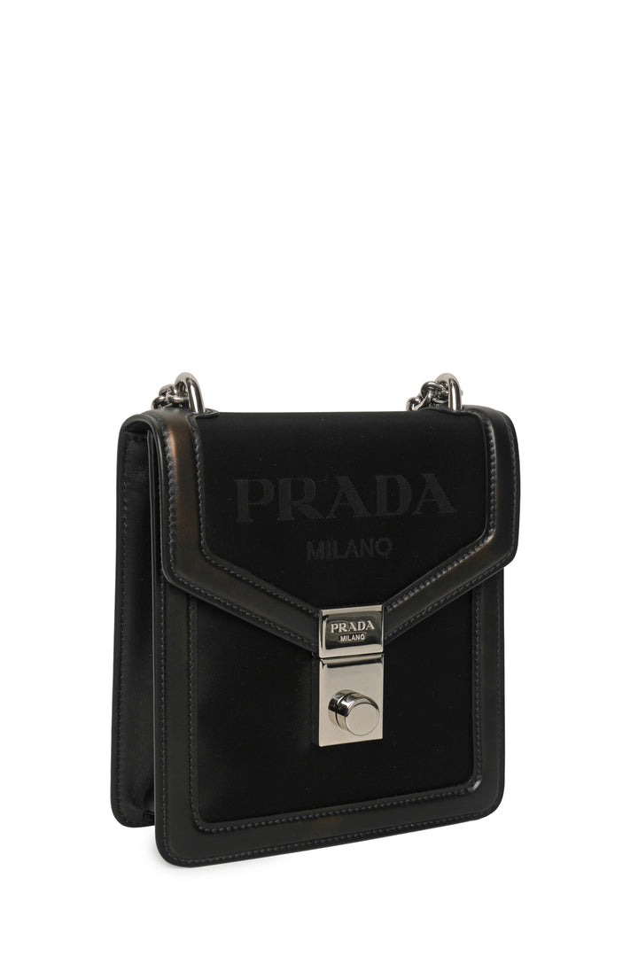 Prada 2021 Tessuto Flap Lock Chain Shoulder Bag