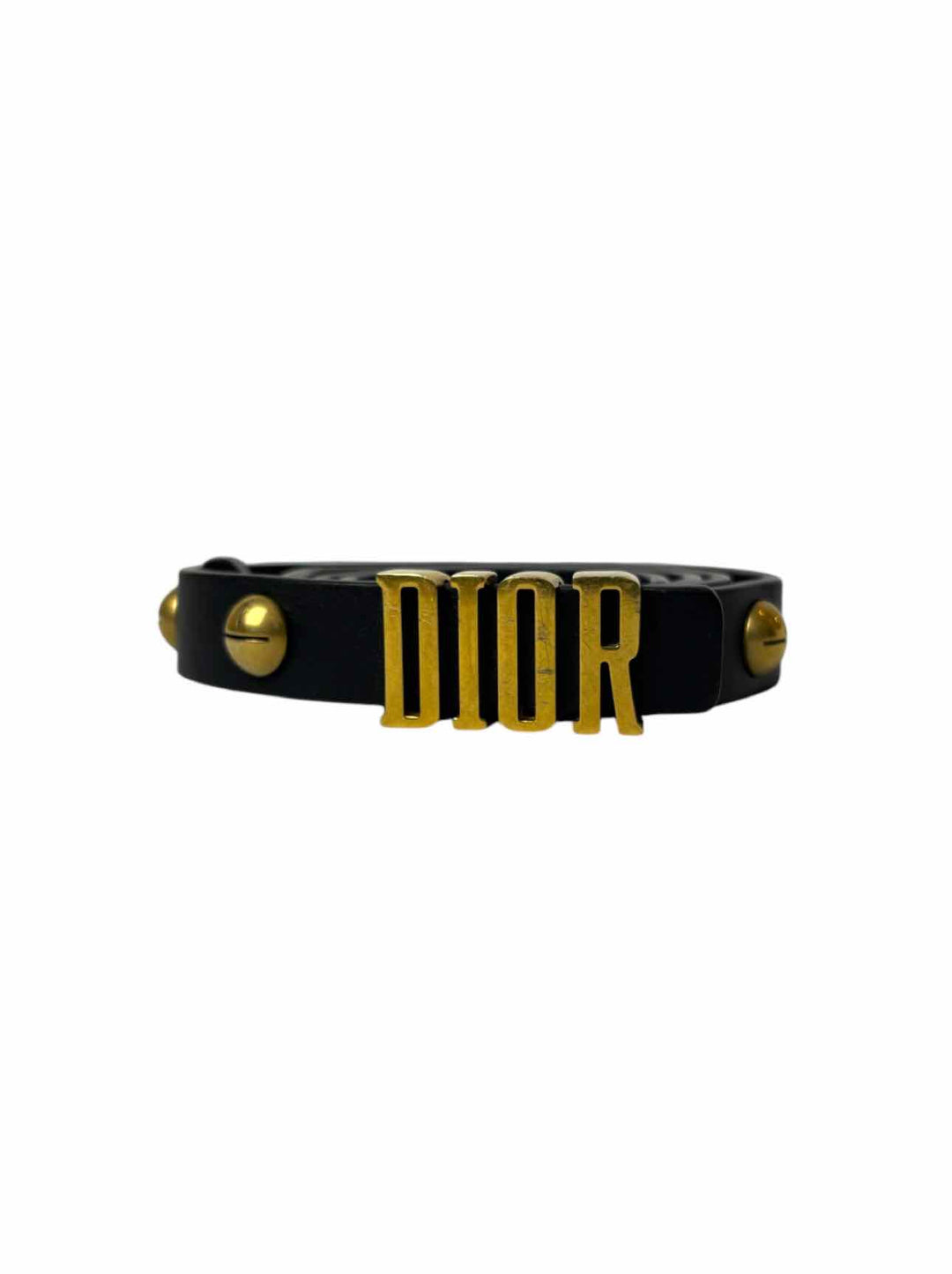 Dior Studded Leather Logo  Belt