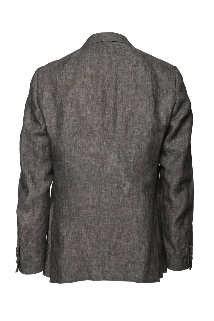 Etro Size 40 Men's Paisley Jacquard Linen Blazer