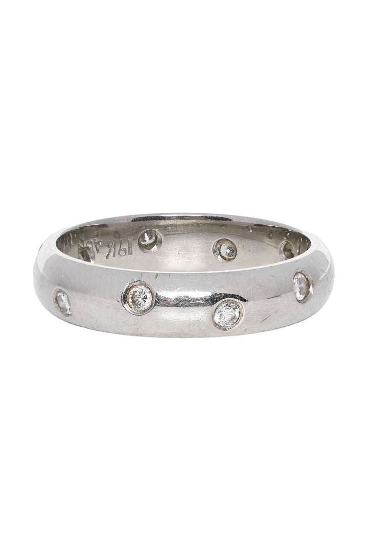19K White Gold Multi Diamond Size 4.5 Ring