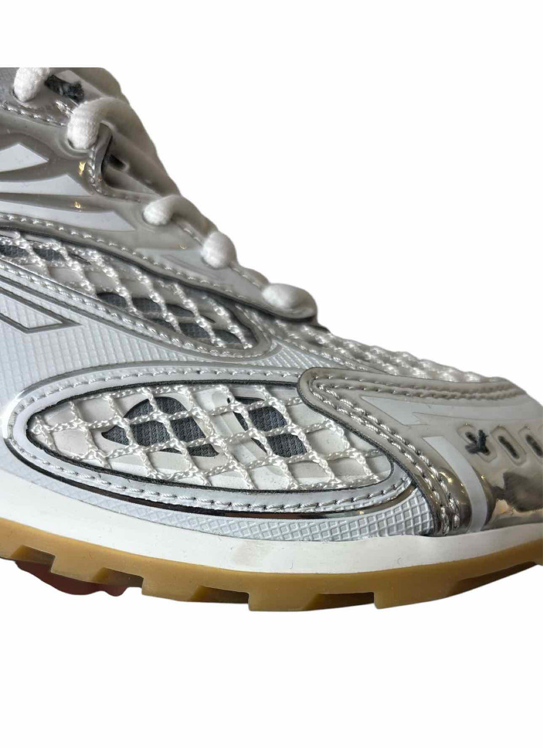 Bottega Veneta Size 38 Orbit Tech Fabric Metallic Sneaker