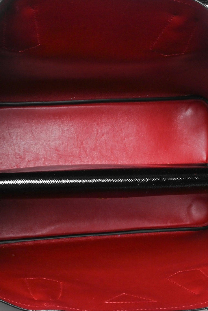 Prada Saffiano Vernice Leather Medium Double Tote