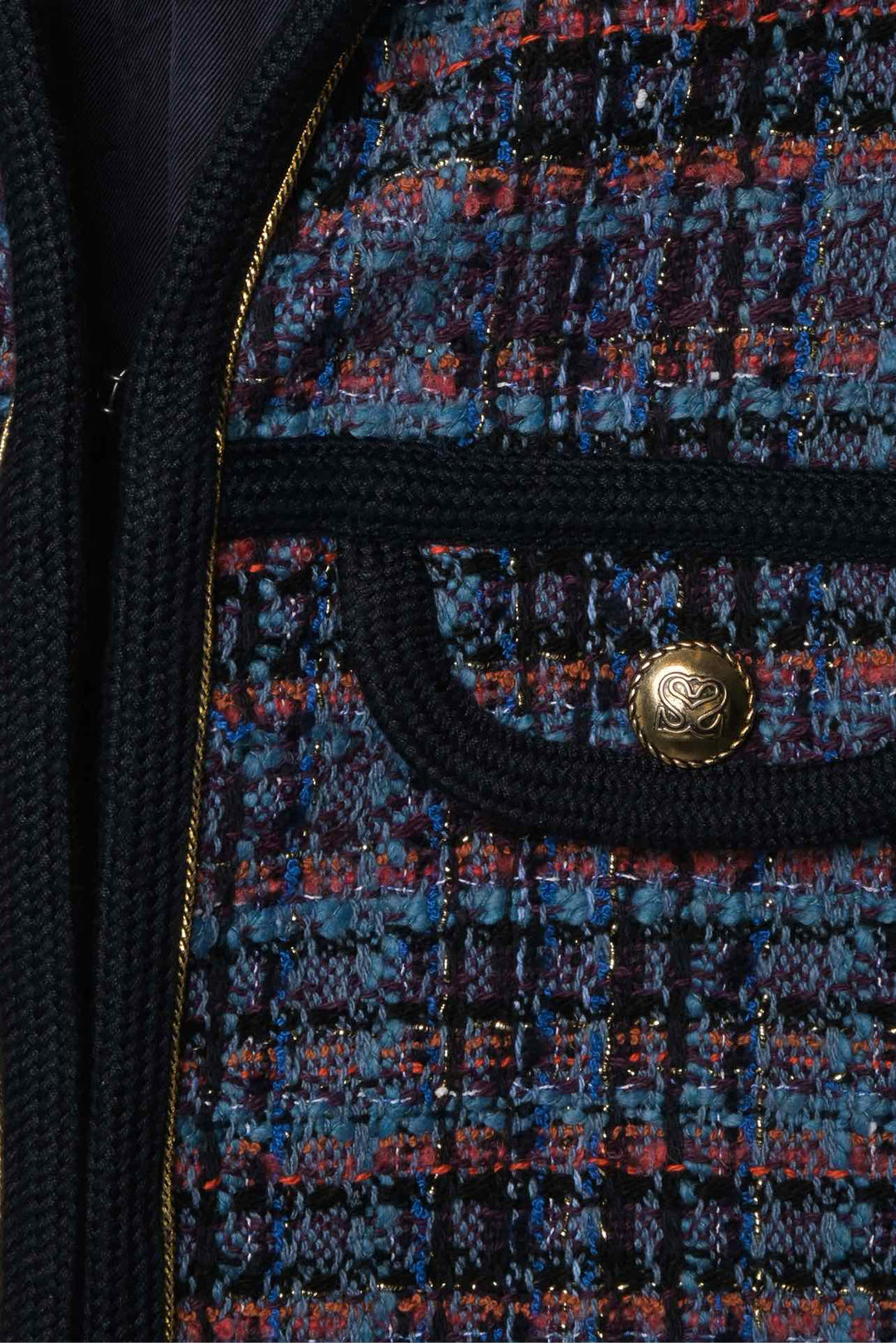 Sandro Size 36 Metallic Trim Tweed Jacket