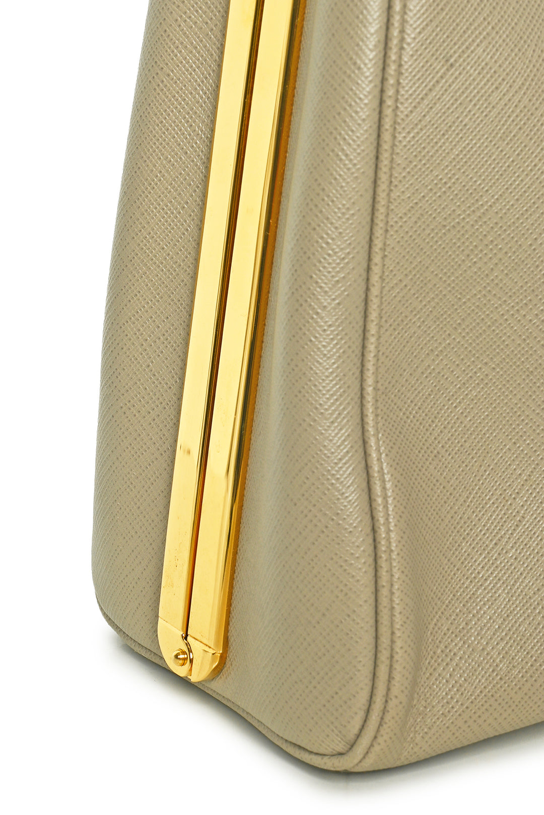 Prada Saffiano Lux Pyramid Frame Purse