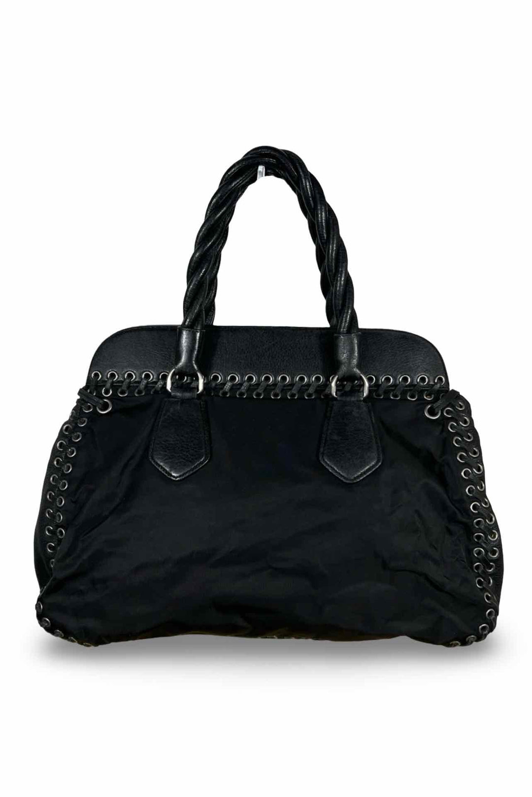 Prada Whipstitch Nylon Top Handle Bag