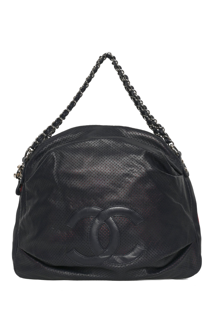 Chanel 2008-2009 Perforated Baseball Spirit Ligne Shoulder Bag