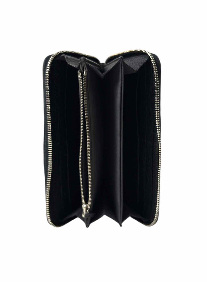 Fendi Pebbled Leather Zip Around Wallet