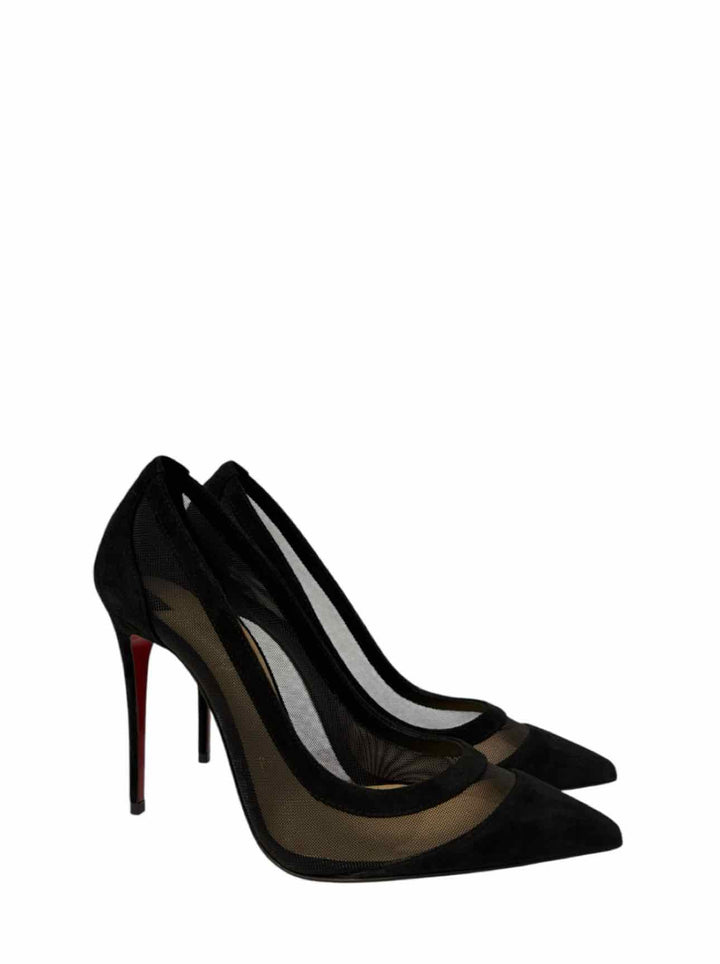 Christian Louboutin Size 35 Galativi 100 Mesh & Suede Pumps