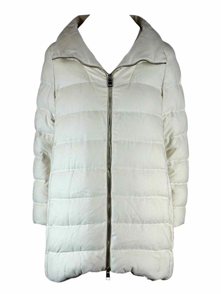 Herno Size 48 Quilted Silk & Cashmere Coat