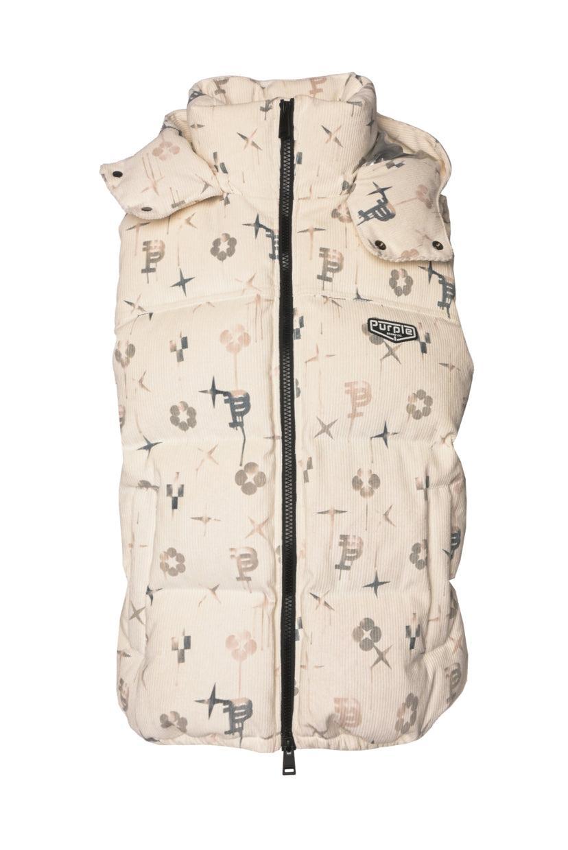 Purple Brand Men's Printed Corduroy Puffer Vest