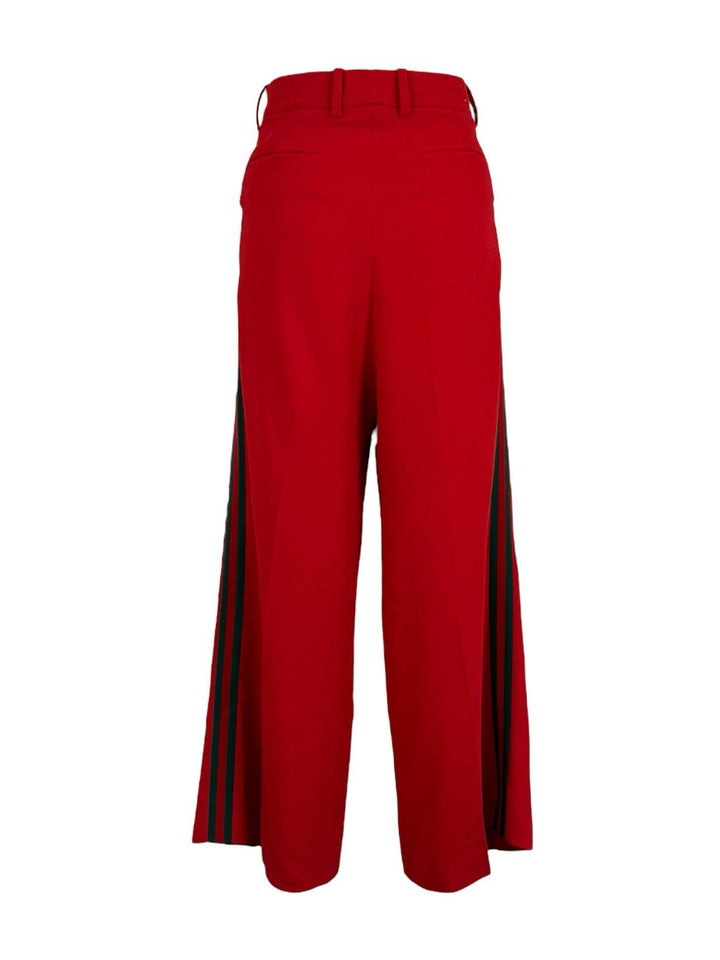 Gucci Size 44 Wide Leg Side Stripe Pants