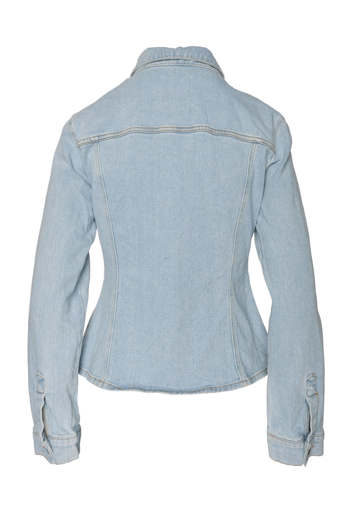Nanushka Size S Distressed Denim Button Up Shirt