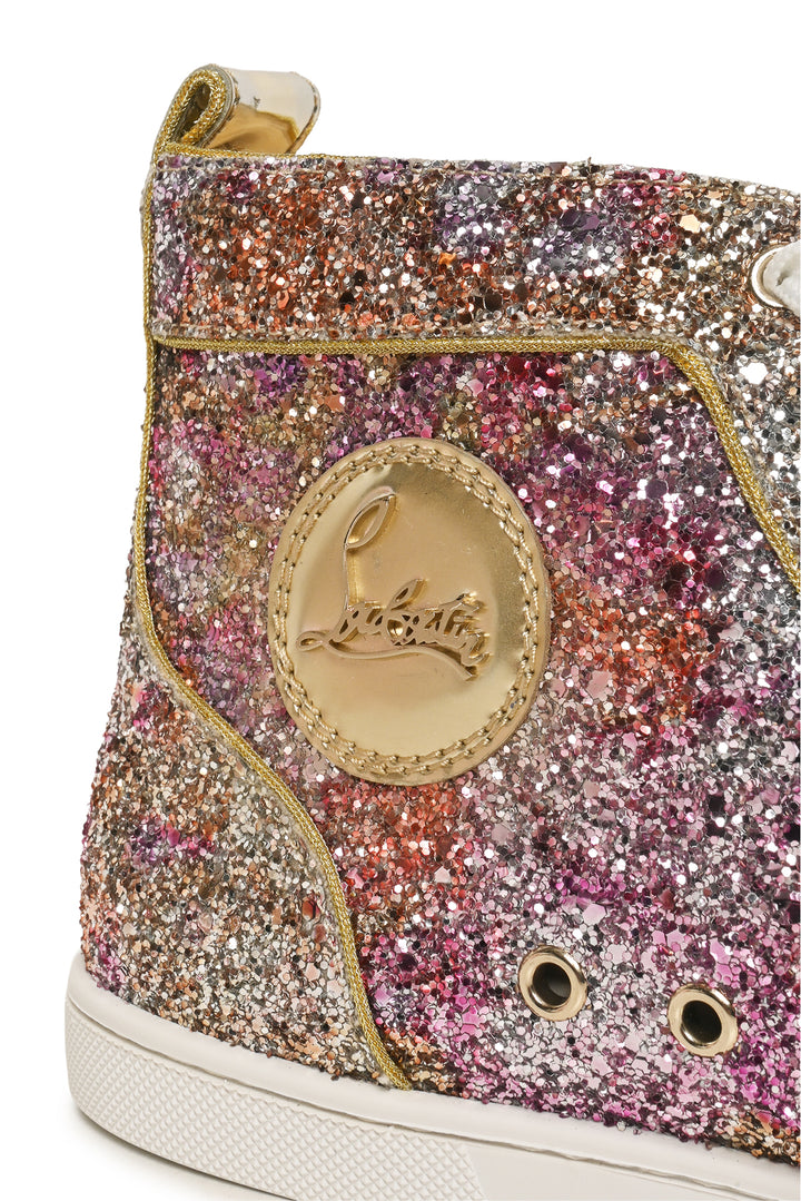 Mens Shoe Size 41.5 Christian Louboutin Men's Bip Bip Glitter Flat Sneakers