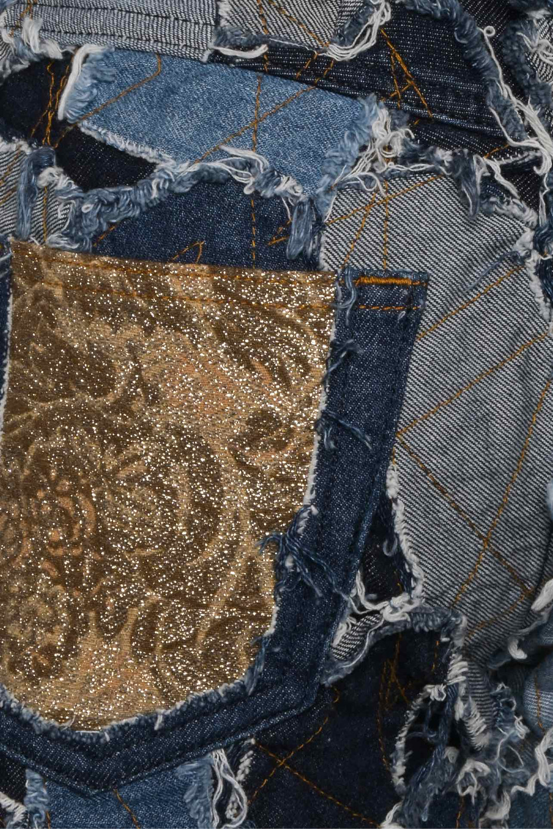 Dolce & Gabbana Size 25 Collection Patchwork Denim Shorts