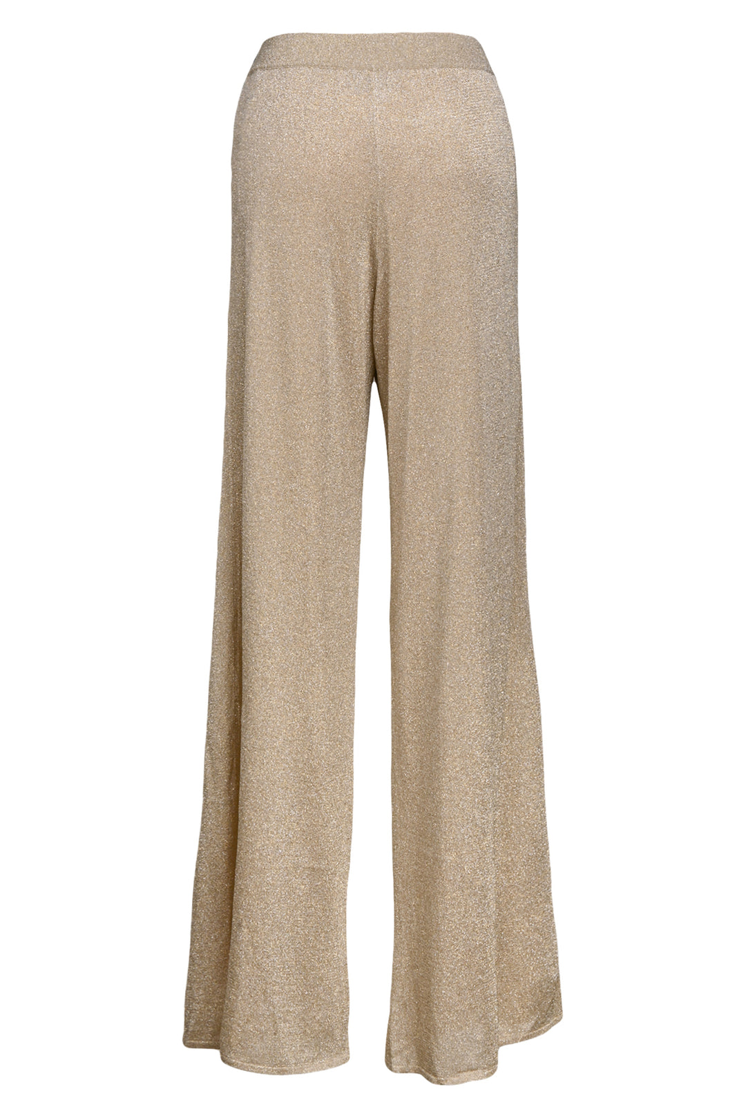 Missoni Size 44 Metallic Knit Wide Leg Pants