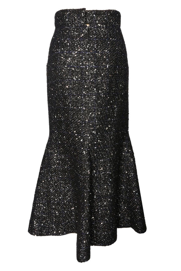 Chanel Size 36 Tweed Sequin Embellished Maxi Skirt