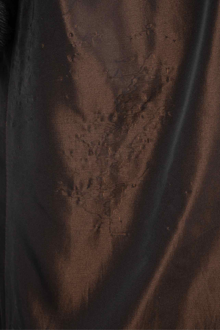 Mink Hooded Fur Size M Coat