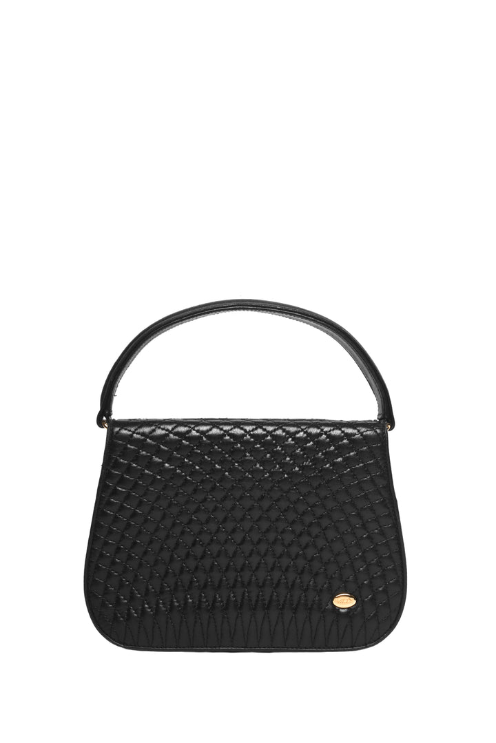 Bally Vintage Quilted Leather Top Handle Purse