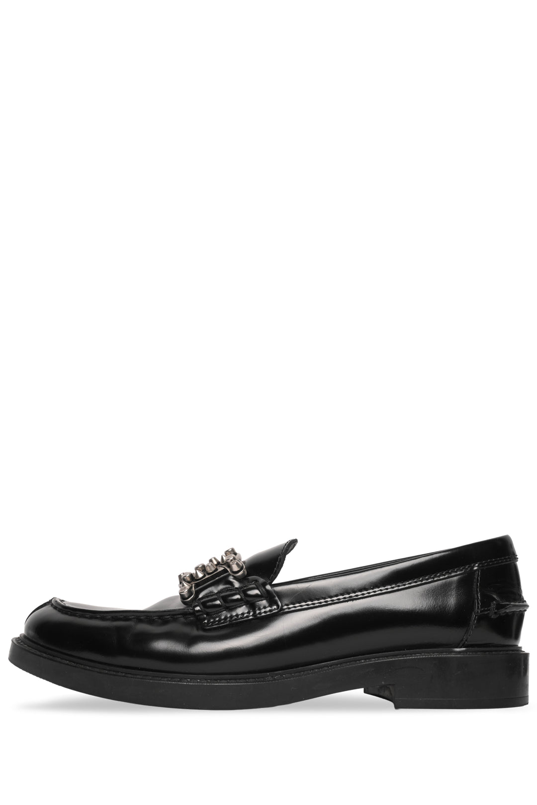 Tod's Size 37.5 Kate Studded Patent Leather Loafers
