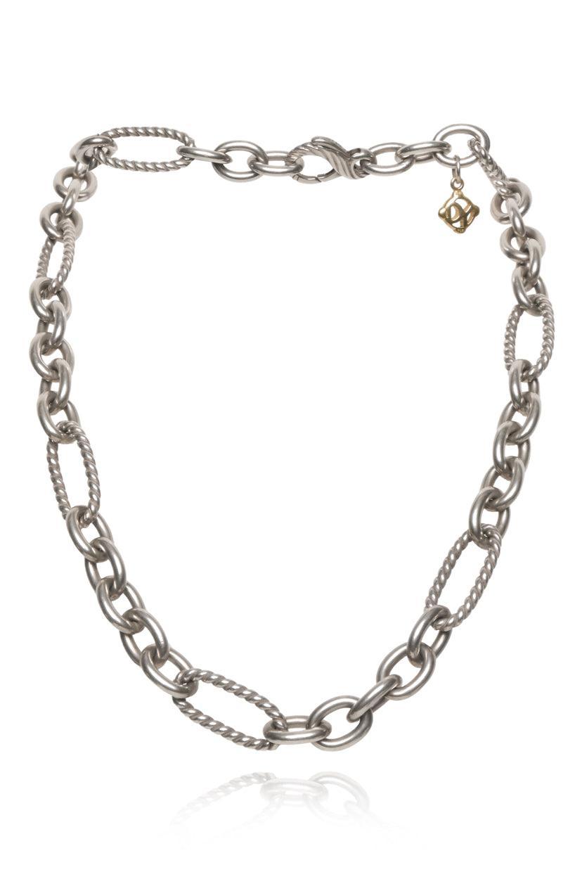 David Yurman Sterling Silver Figaro Chain Necklace