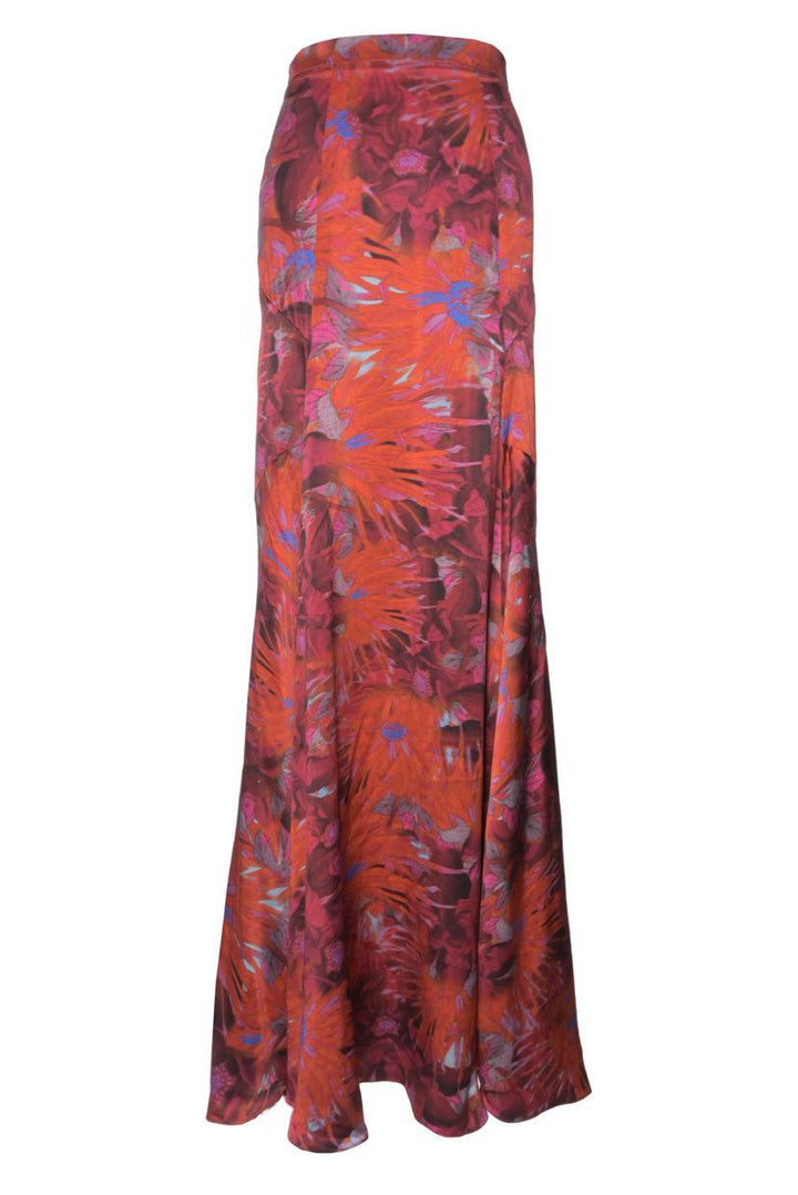 Erdem Size M Printed Silk Maxi Skirt