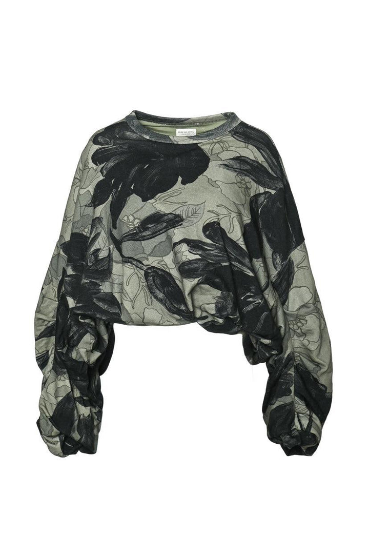 Dries Van Noten Size S Floral Print Cotton Sweatshirt