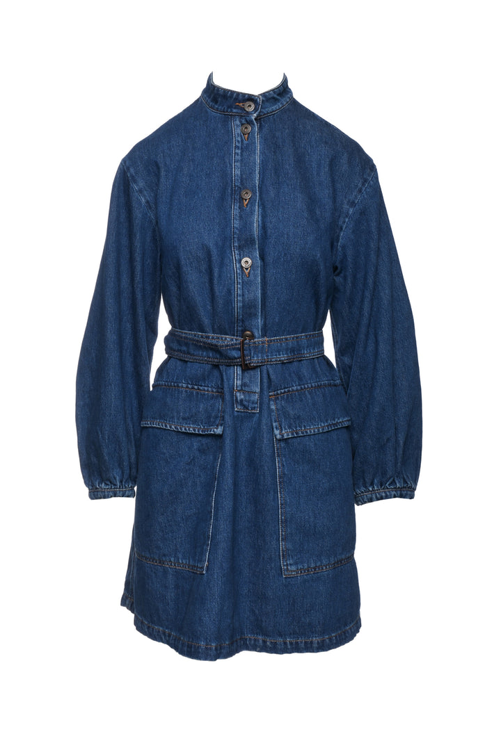 Weekend Max Mara Size 8 Denim Mini Dress