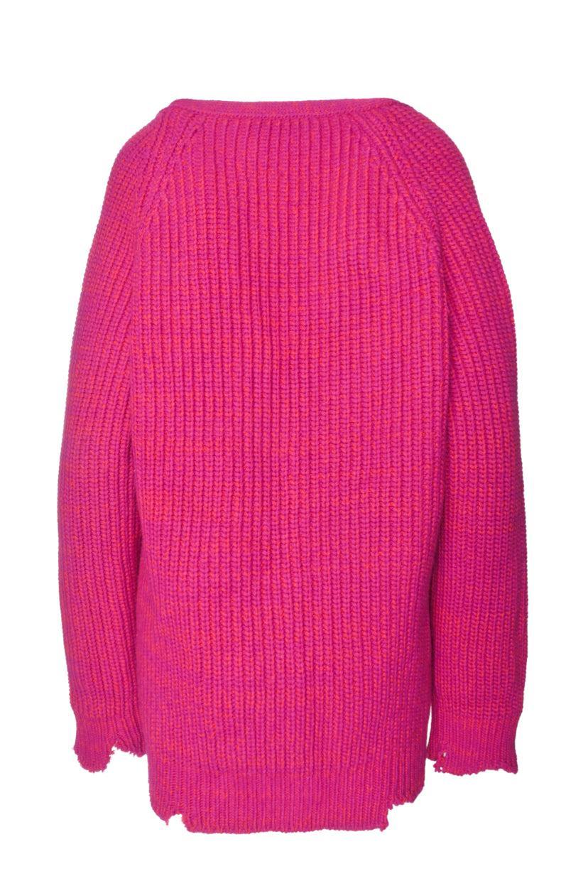 Marni Size 40 Distressed Wool Knit Cardigan