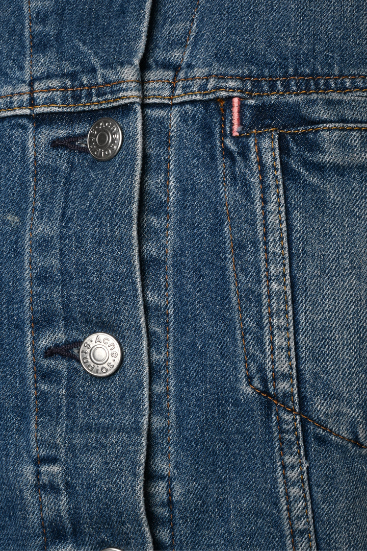 Acne Studios Bla Konst Size 6 Cliff Mid Blue Denim Jacket
