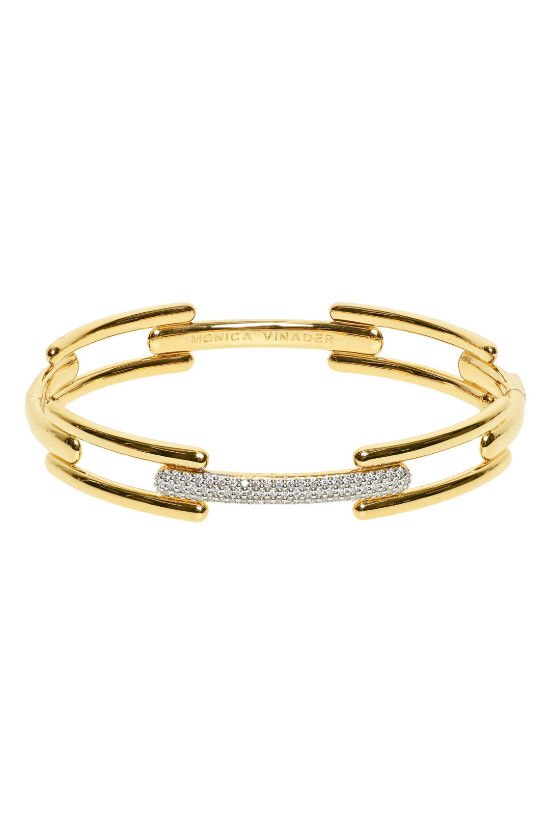 Monica Vinader Size M Signature Link Lab Grown Diamond Bangle