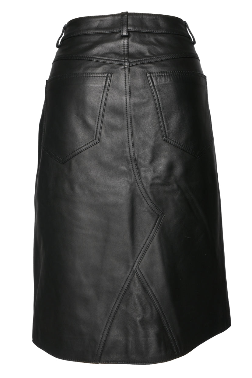 St John Collection Size M/L Leather Skirt