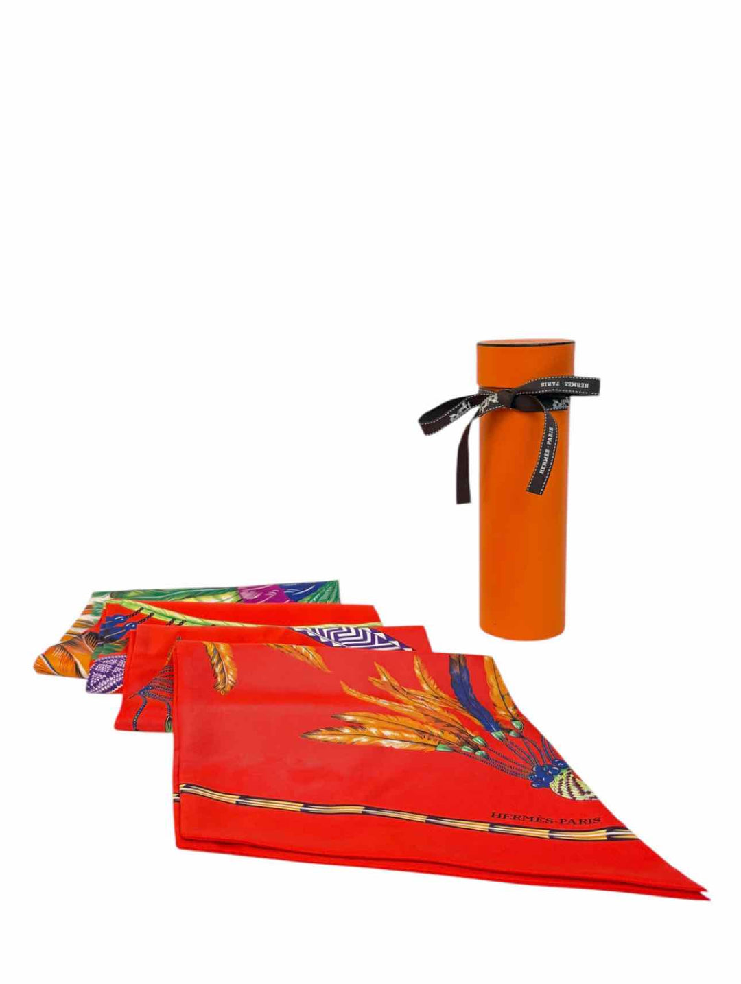 Hermes Size OS Brasil Maxi Silk Twilly Scarf