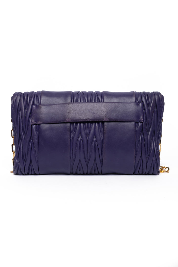 Miu Miu Matelasse Patch Puchette Clutch Crossbody