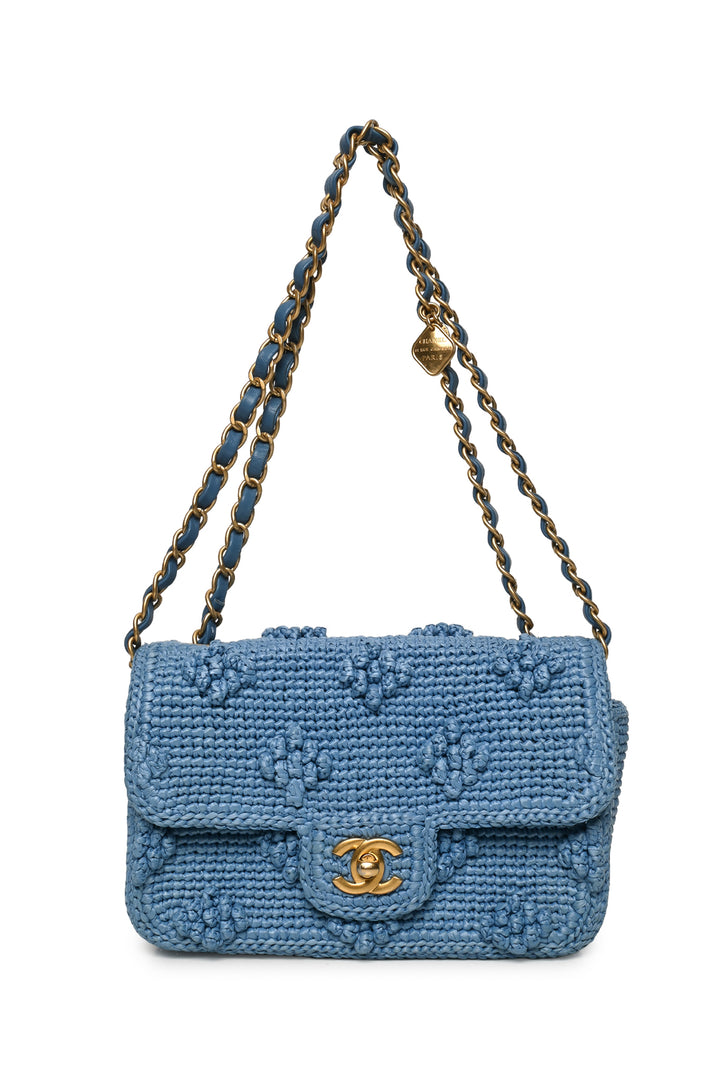 Chanel Small Dolce Raffia Flap Bag