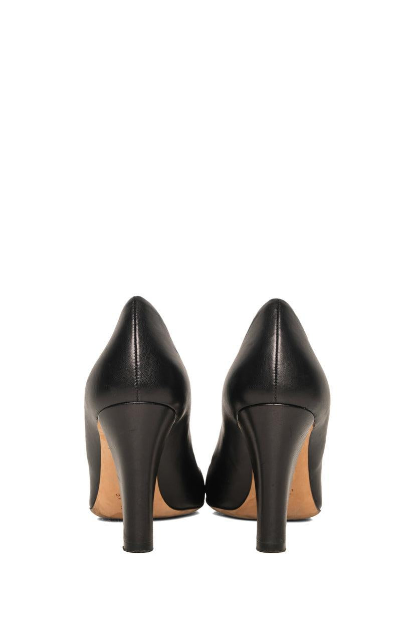 Gucci Size 39.5 Interlocking G Logo Leather Pumps