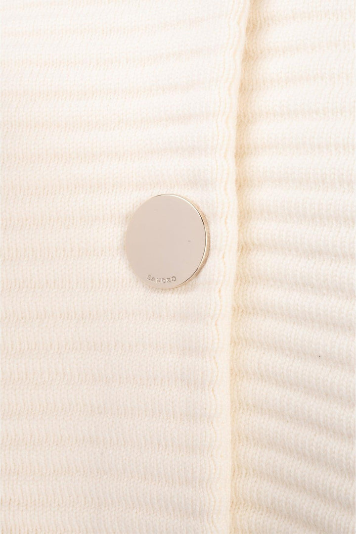 Sandro Size 2 Cropped Ribbed Knit Jacket